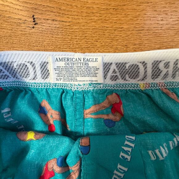 Novelty Print Mens Boxers SZ S American Eagle Funny Mustache Swim Lot of 2 Fun - Picture 4 of 9